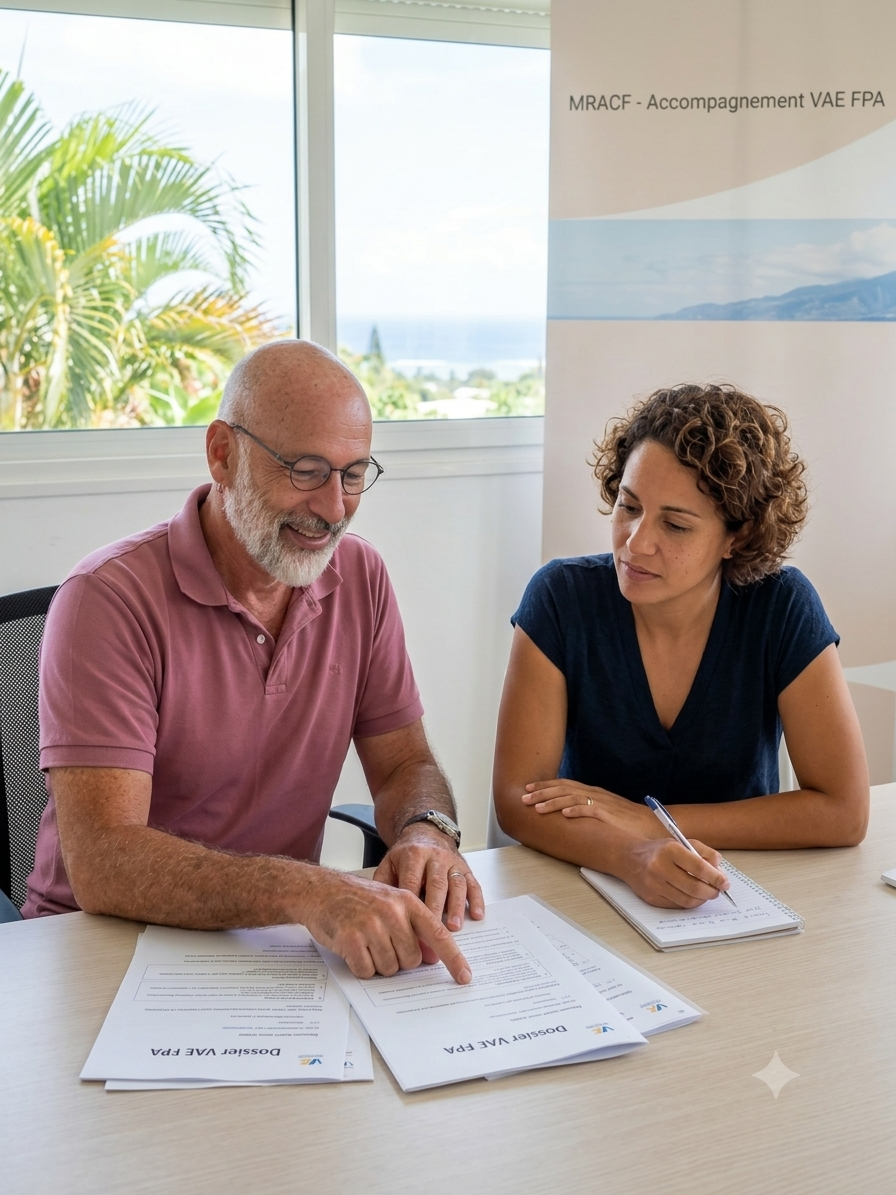 Mikaël REALE accompagne une candidate à la VAE du Titre Pro FPA
